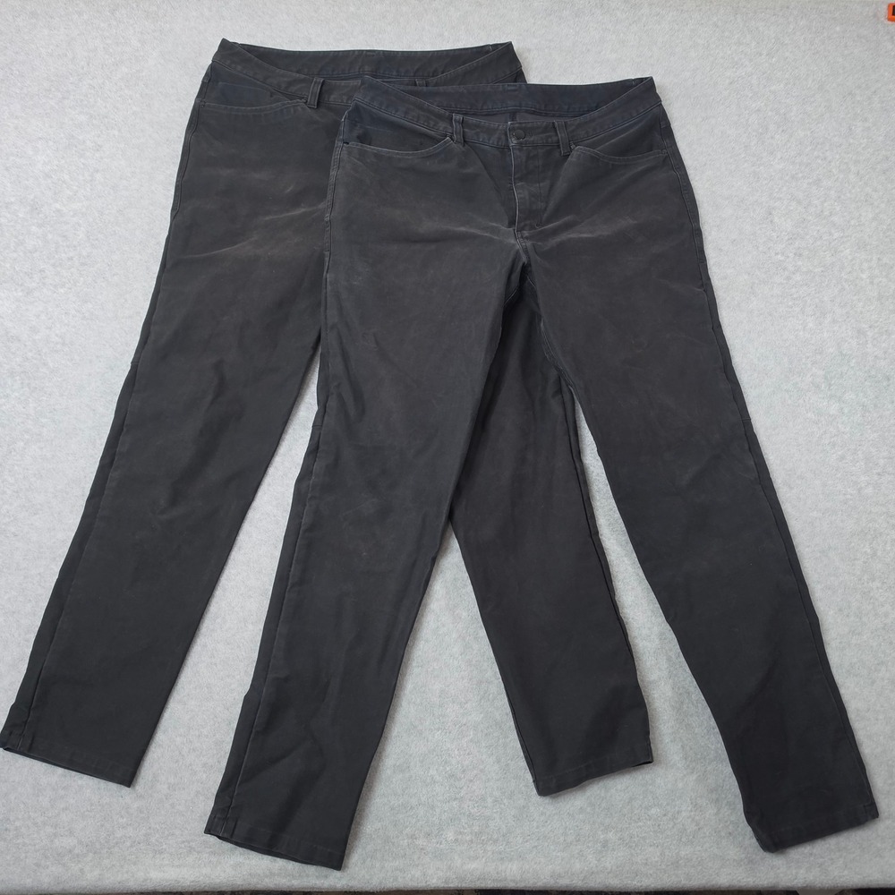 Lot of 2 Lululemon ABC Pants Slim Fit Utilitech Black Mens 34x30 Five Pocket